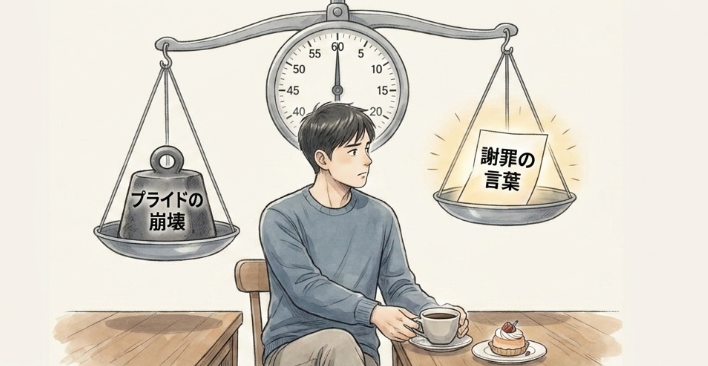 謝りたいのにプライドが邪魔をしてしまう葛藤