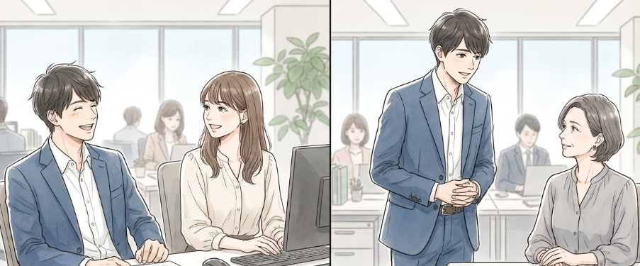 他の同僚女性と明らかに態度が違う