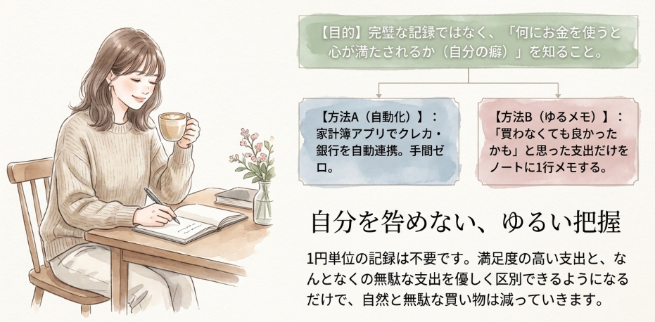 支出の癖を優しく把握するストレスのない家計管理