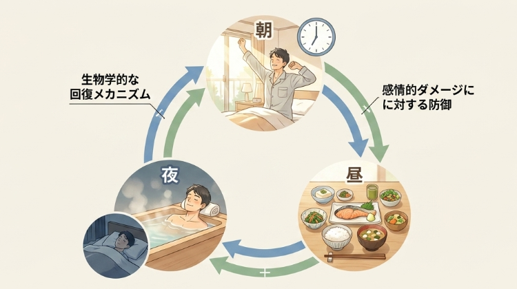 生活リズムを立て直して睡眠の質を確保する