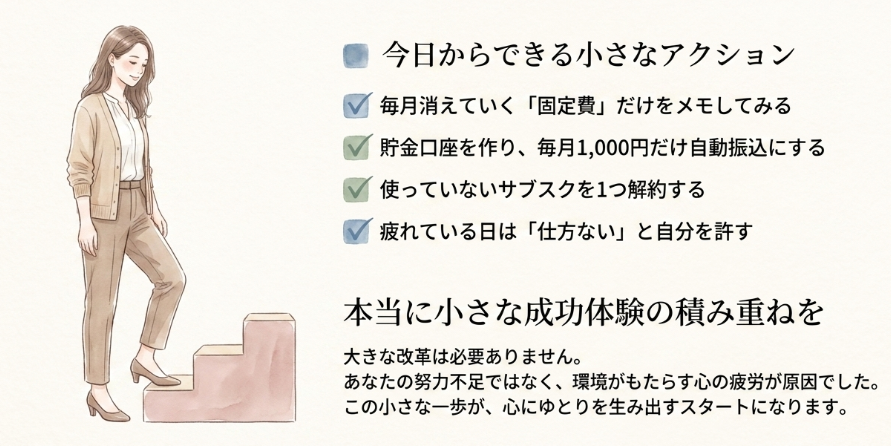 派遣社員が貯金できない悩みを和らげる第一歩