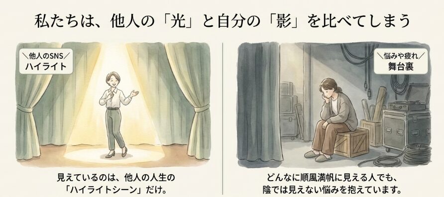 周りとの比較で心が疲れてしまう理由