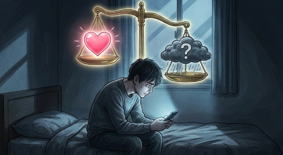 期待と不安に揺れる男性の心理
