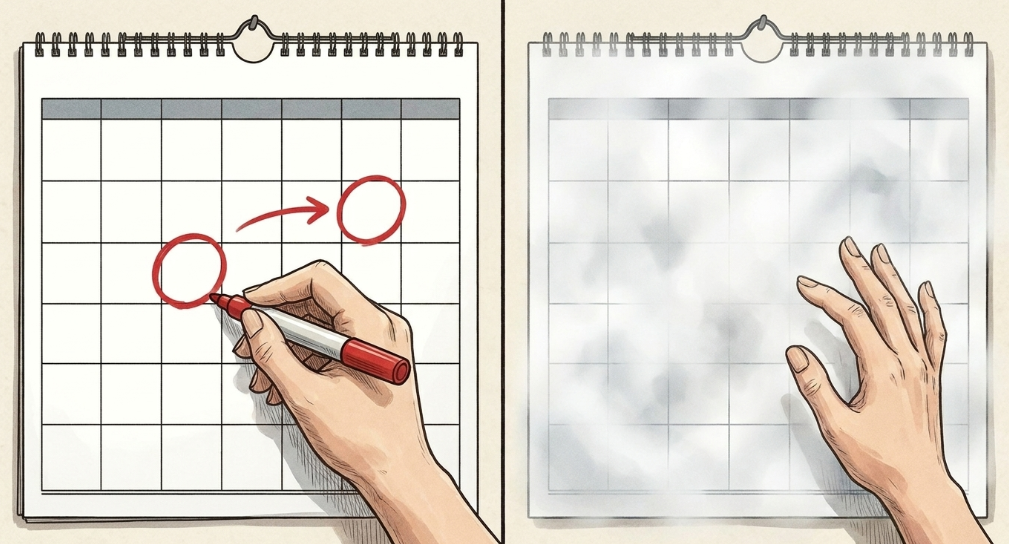 具体的な日程調整の有無